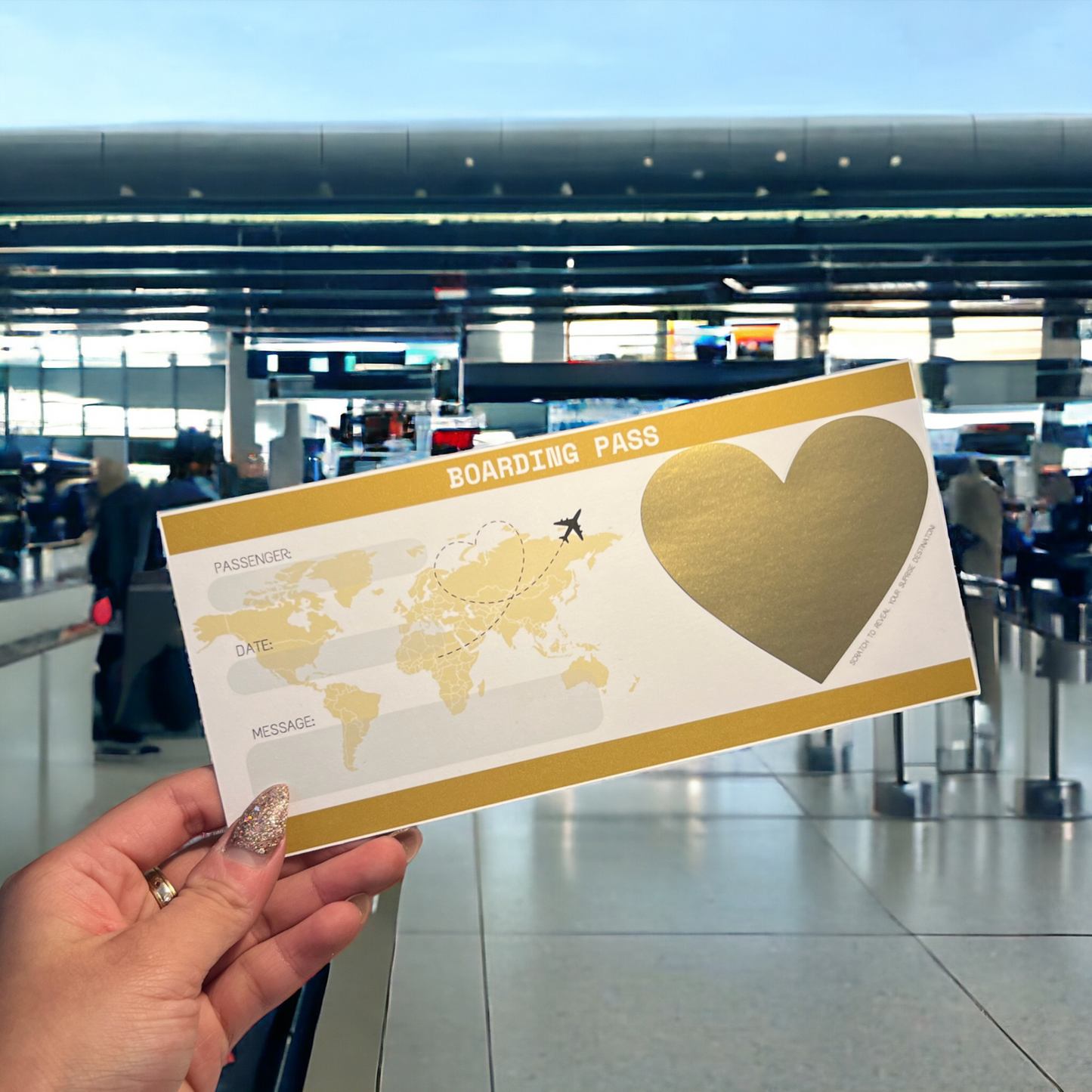 Create Your Own Scratch Surprise Boarding Pass Set | Personalised Boarding Card | Boarding Pass For Surprise Destination | Custom Boarding Pass