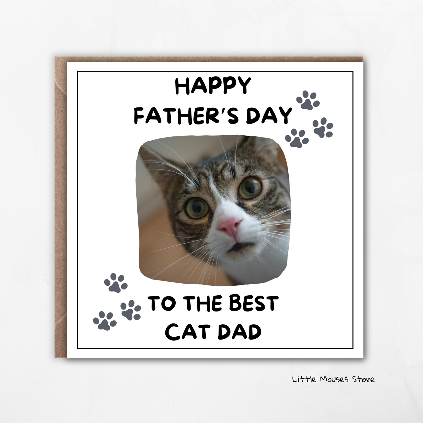 Personalised Photo Father's Day Card | To The Best Cat Dad