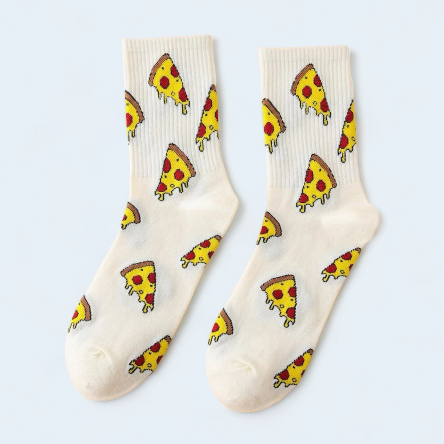 Pizza Pattern Crew Socks