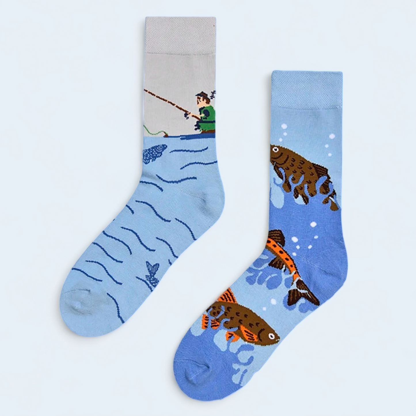 Fishing Patterned | Mid-calf Socks