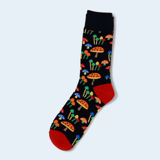 Mushroom Pattern Fashion Crew Socks