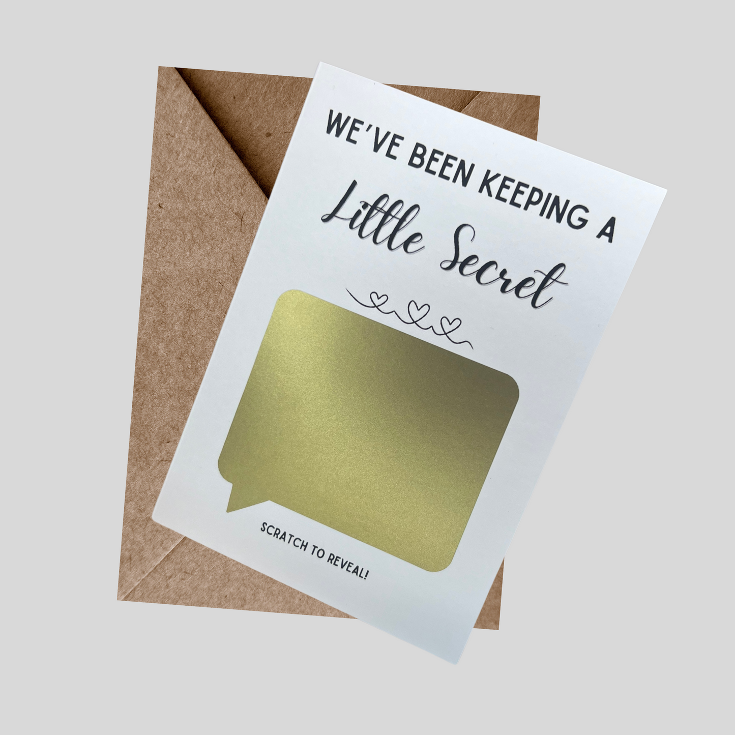 Personalise Baby Scan Reveal Card | We've Been Keeping A Little Secret Surprise