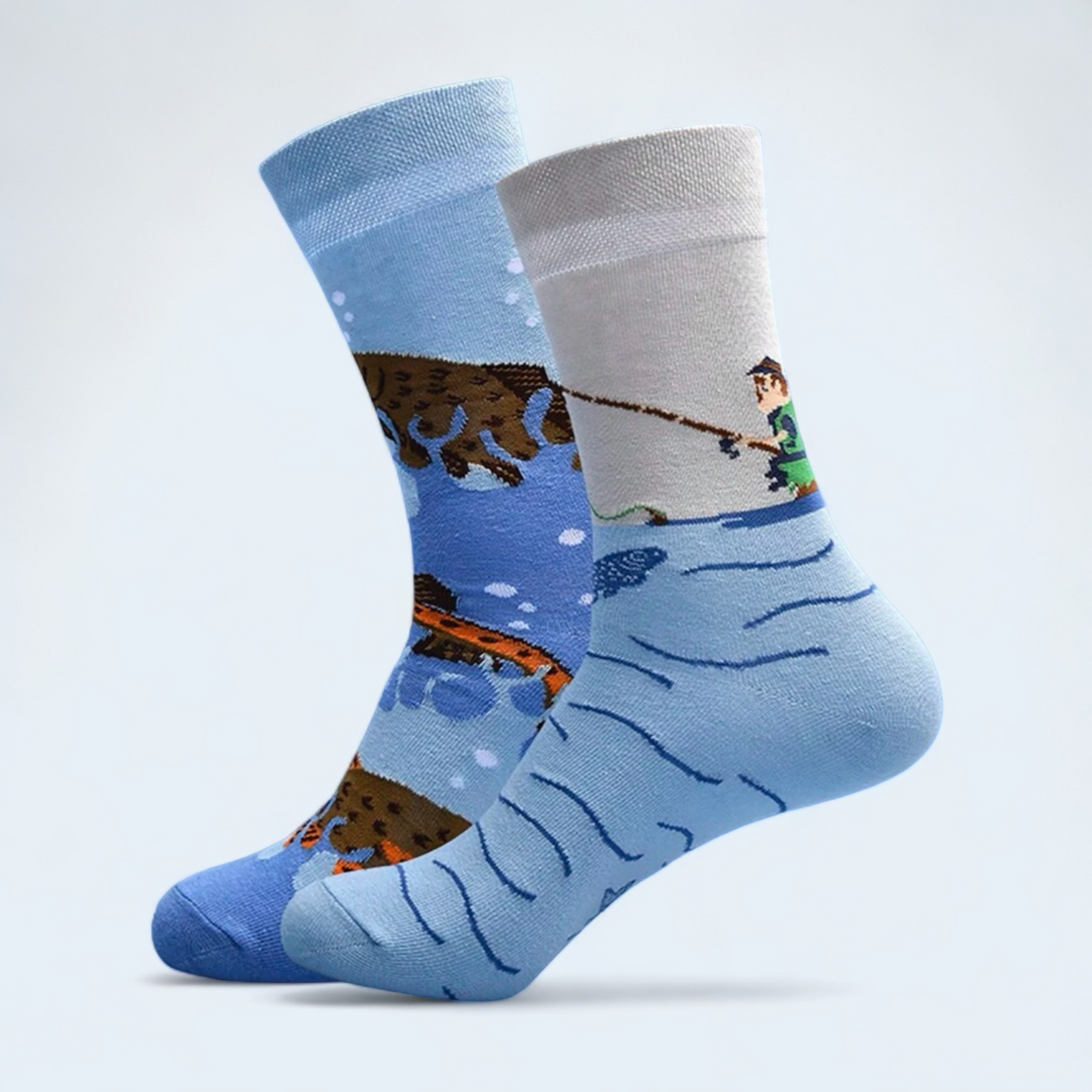 Fishing Patterned | Mid-calf Socks