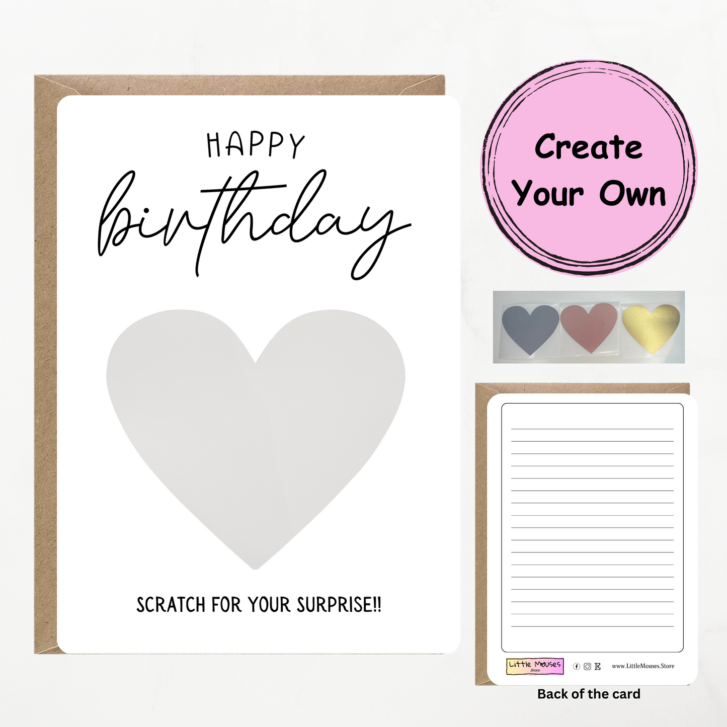 Create your own scratch off card | Birthday surprise card | Surprise card | Card making set | DIY | Surprise reveal