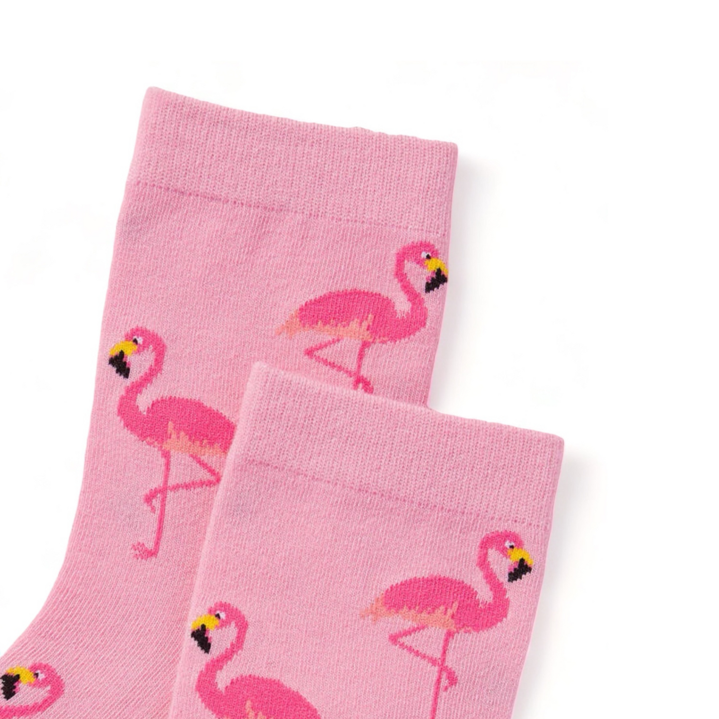 Flamingo Print Crew Socks