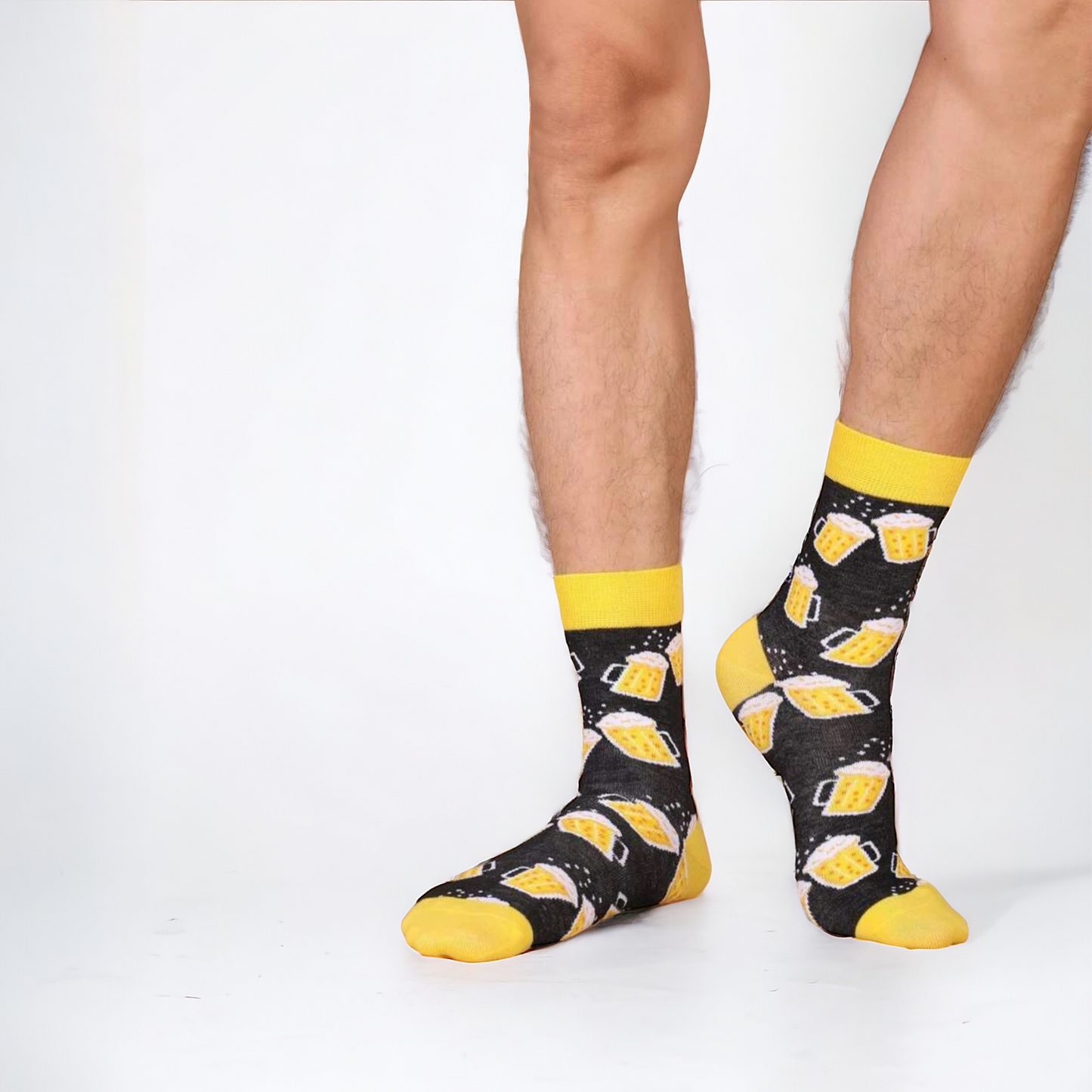 Beer Pattern Crew Socks