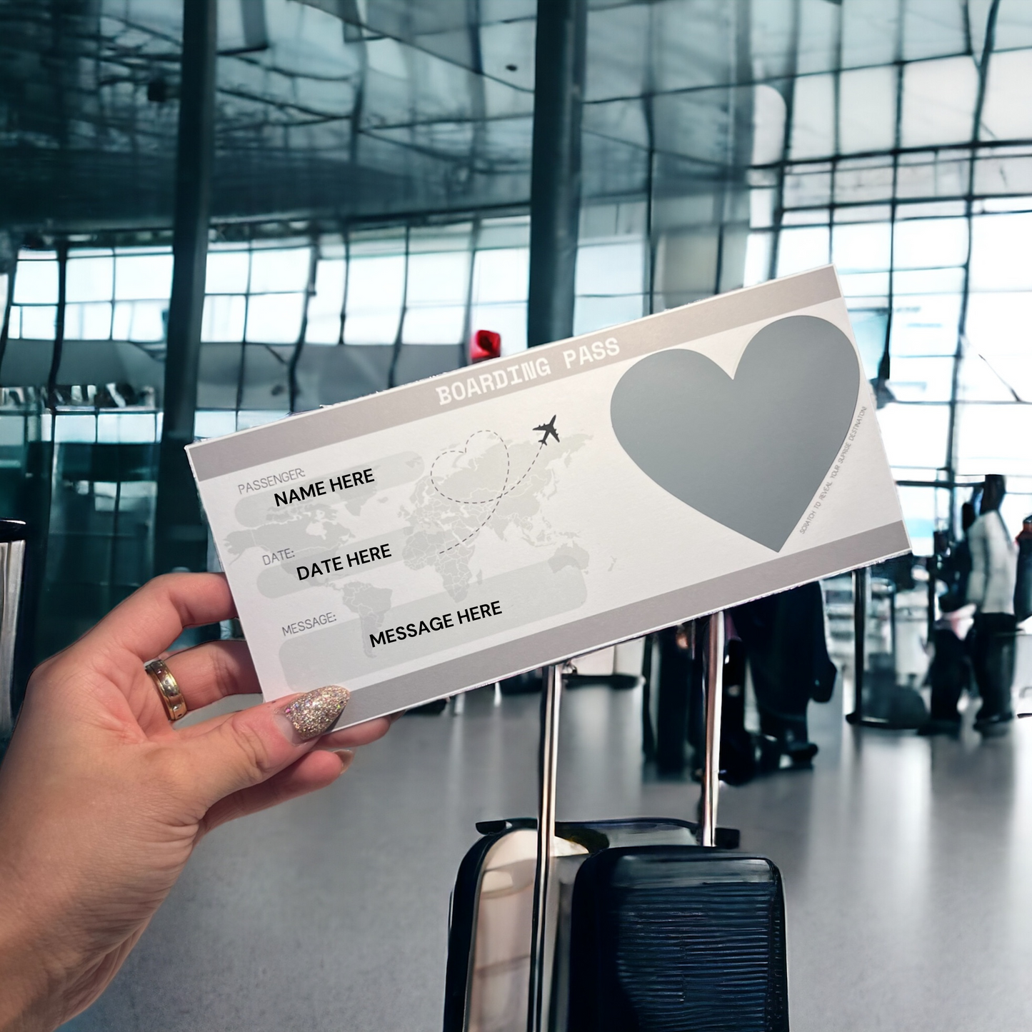 Personalised Scratch Surprise Boarding Pass | Personalised Boarding Card | Boarding Pass For Surprise Destination | Custom Boarding Pass