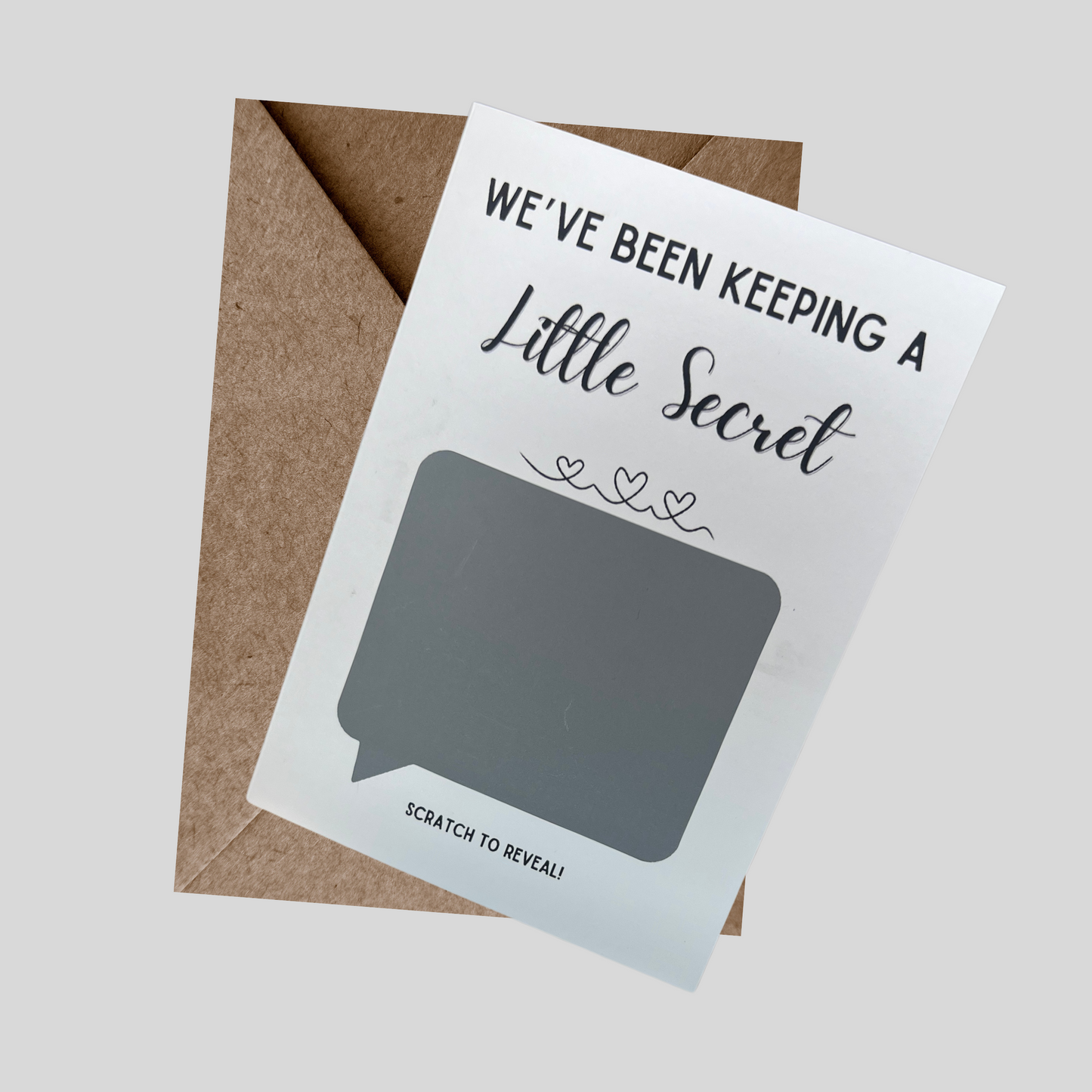 Personalise Baby Scan Reveal Card | We've Been Keeping A Little Secret Surprise