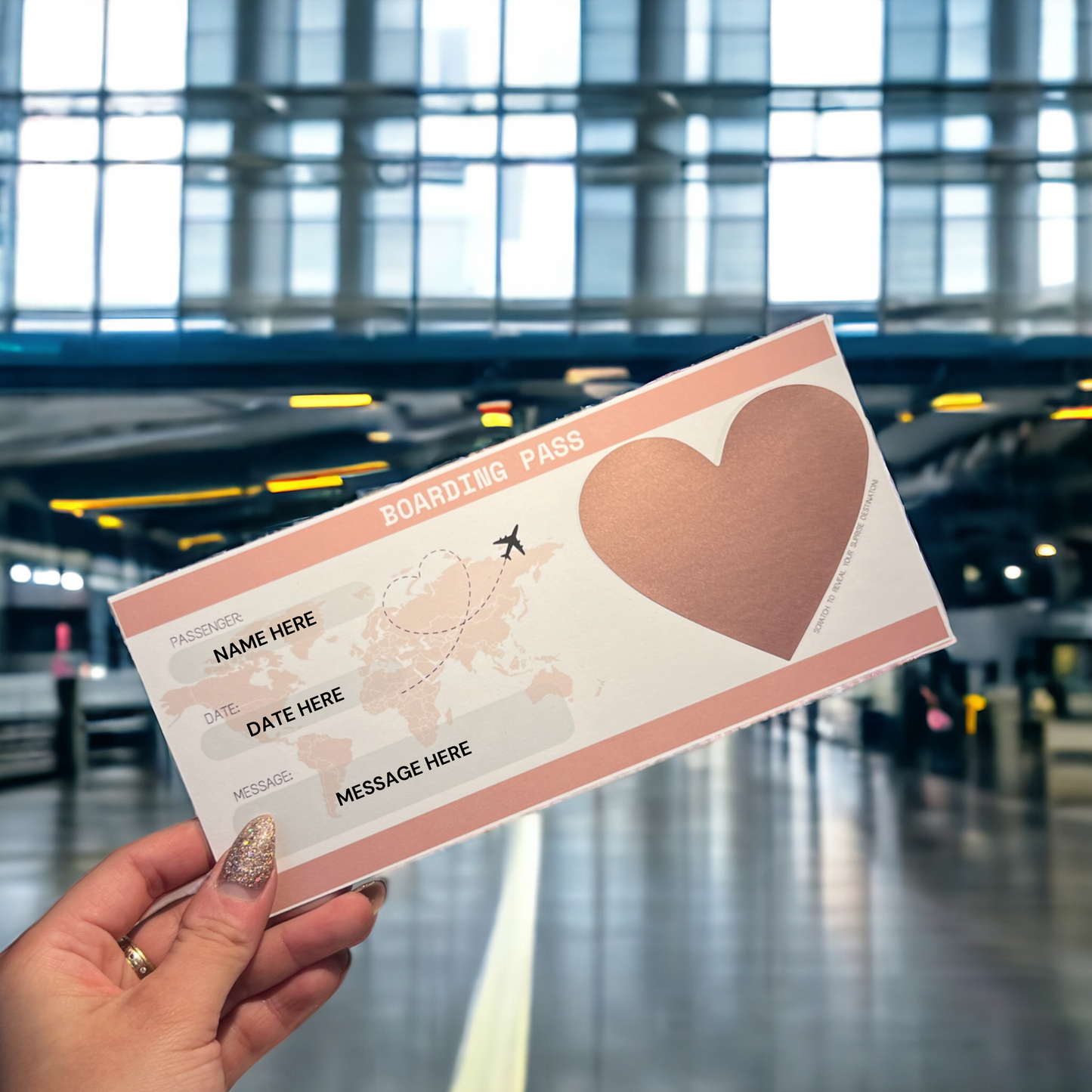 Personalised Scratch Surprise Boarding Pass | Personalised Boarding Card | Boarding Pass For Surprise Destination | Custom Boarding Pass