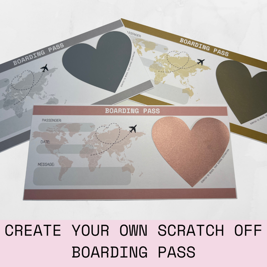 Create Your Own Scratch Surprise Boarding Pass Set | Personalised Boarding Card | Boarding Pass For Surprise Destination | Custom Boarding Pass