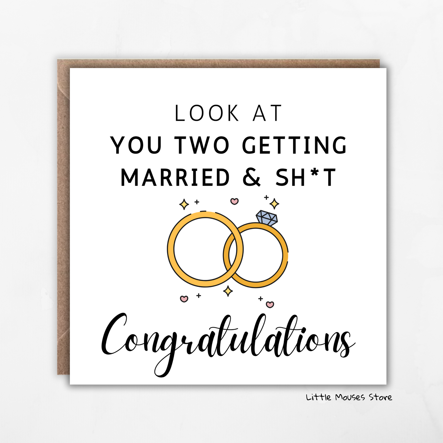 Funny Marriage Congratulation Card | Funny Engagement Card For Friend